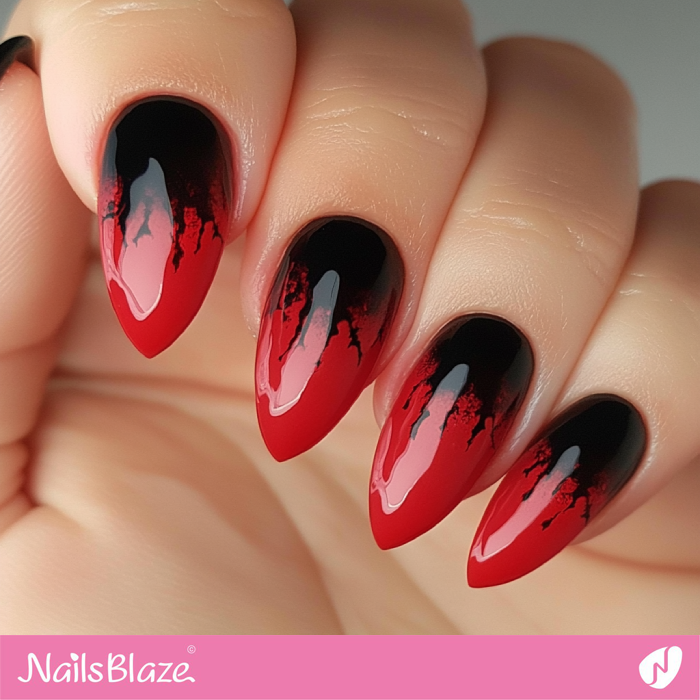 Red Vampire Nails | Halloween Vampire Nails - NB5991