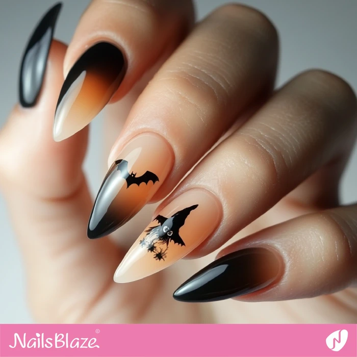 Witch Theme Ombre Nails | Halloween Witch Nails - NB5911