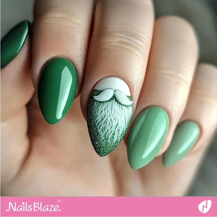 Leprechaun Beard Accent Nail Design | St. Patricks Day Nails- NB7749