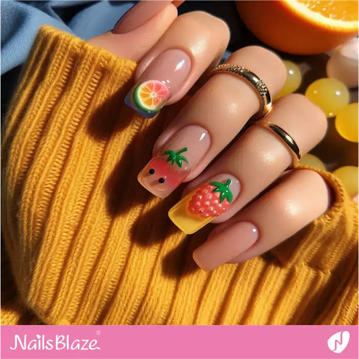 Jelly Nails Design with Fruit | Jelly Nails - NB4399