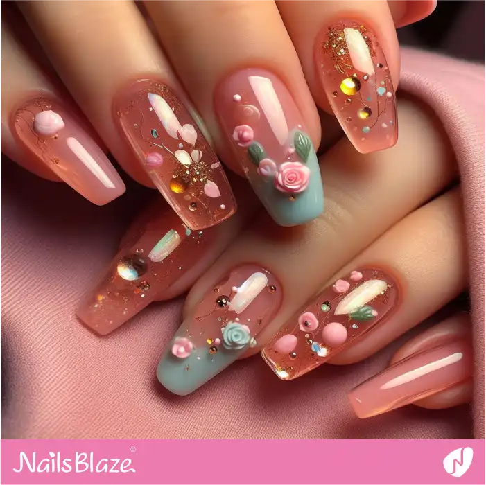 Glossy Jelly Nails for Spring | Jelly Nails - NB3982