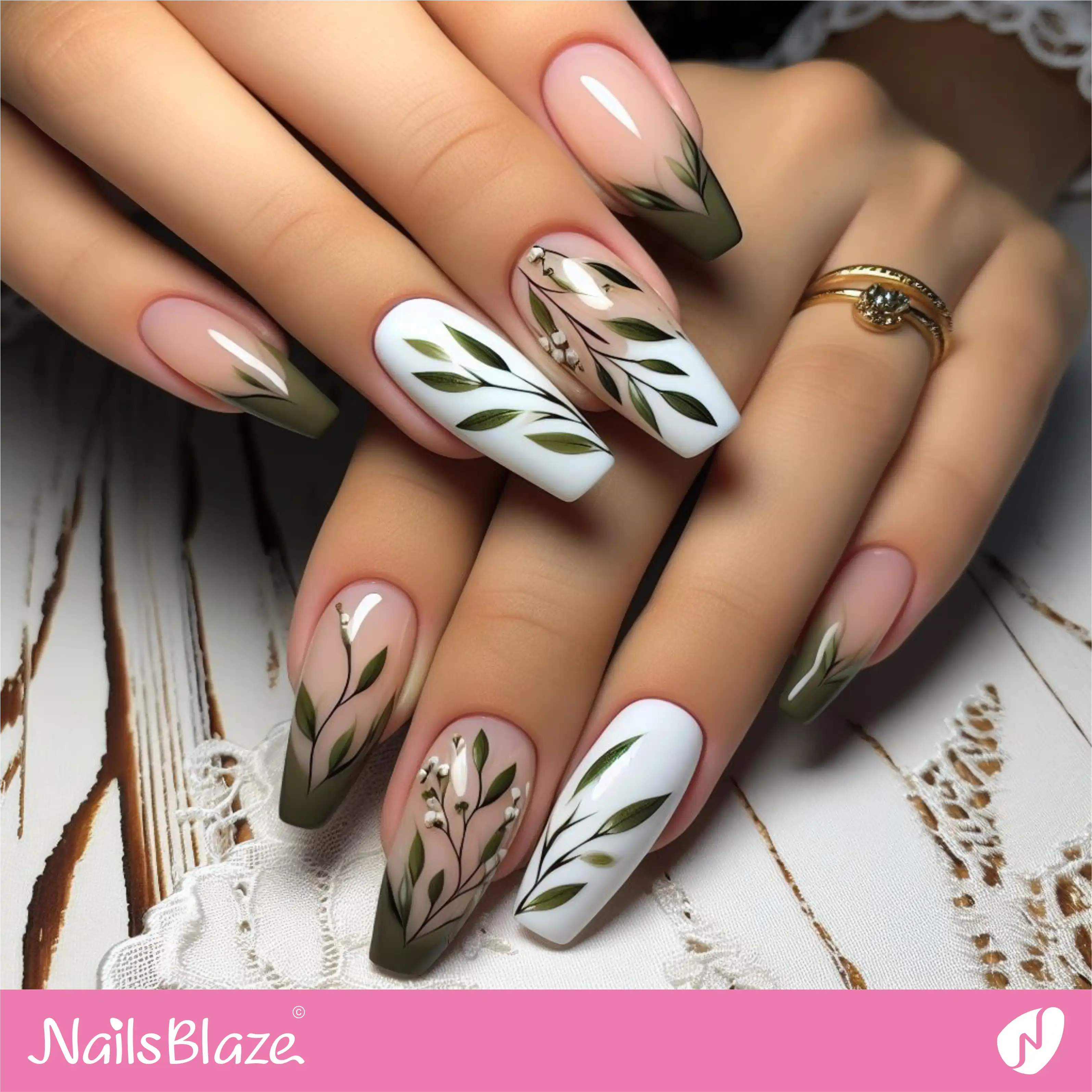 Olive Green Nails Designs | Olive Green Nails
