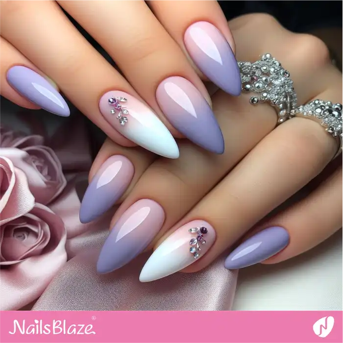Elegant Lilac Ombre Nails Design | Spring Nails - NB3880