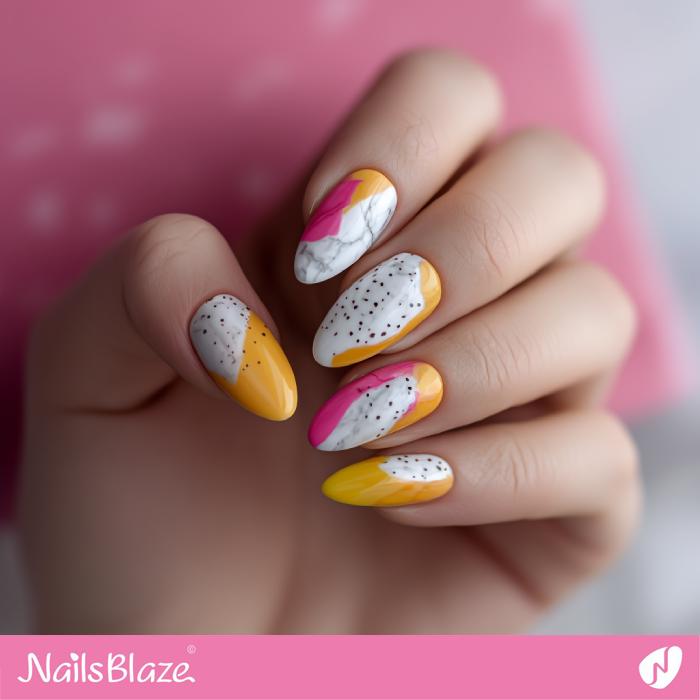 Subtle Dots for Marble Gray Nails | Summer Marble Nails- NB8344