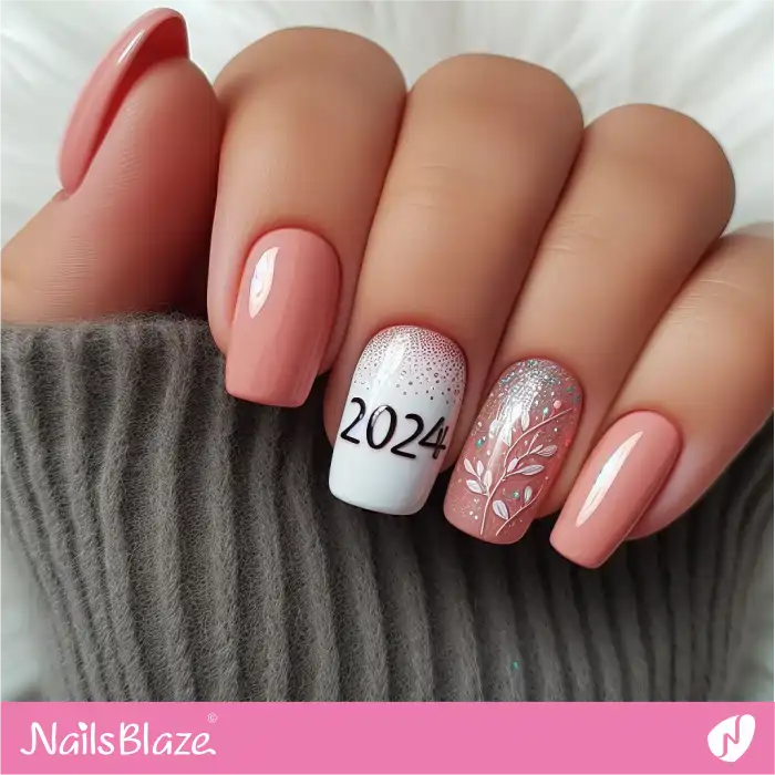 Minimal and Cute 2024 New Year's Nails | 2024 Nails - NB3747