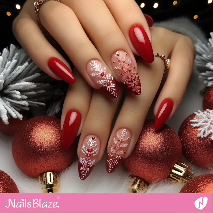 New Year's Red Nails Design | 2024 Nails - NB3767