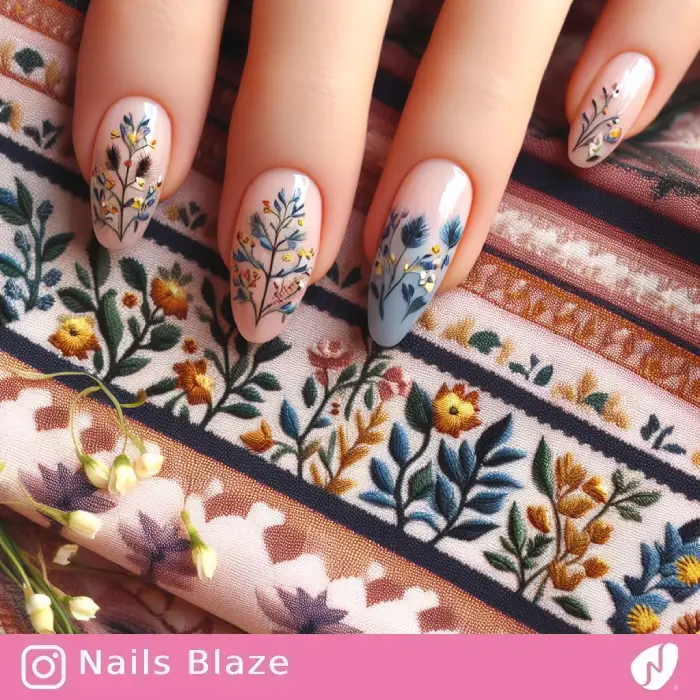 Ojibwe Plant-inspired Nails | Tribal - NB822