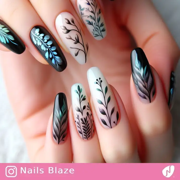 Ojibwe Plant-inspired Nails | Tribal - NB824