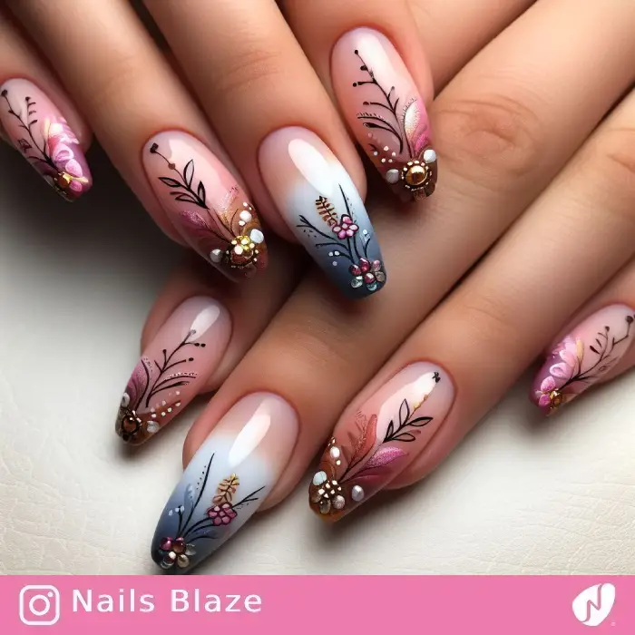 Ojibwe Flower Nails | Tribal - NB836