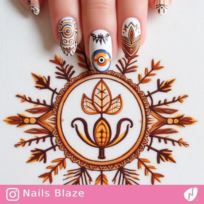 Ojibwe Spiritual Symbols Nails | Tribal - NB860