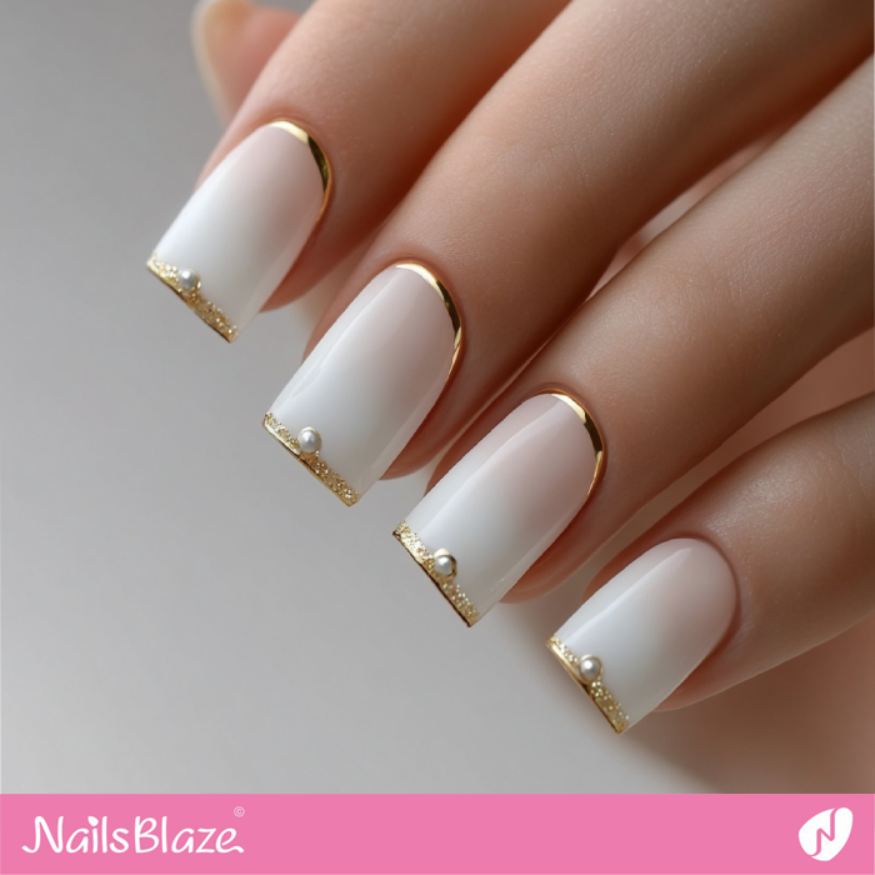 Luxury French Outline Nails Design | Outline Nails - NB5347