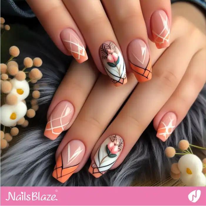 Fall 2025 Geometric Nail Art
