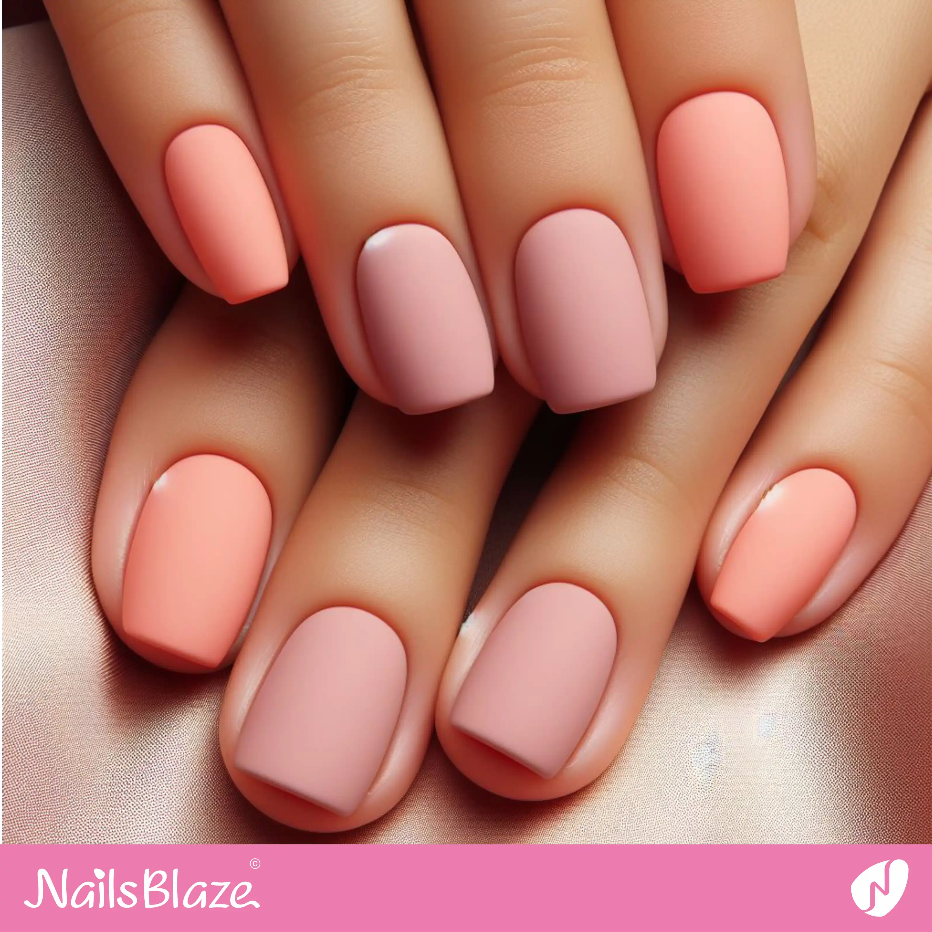 Peach Fuzz Simple Matte Nails| Color of the Year 2024 - NB-D-149