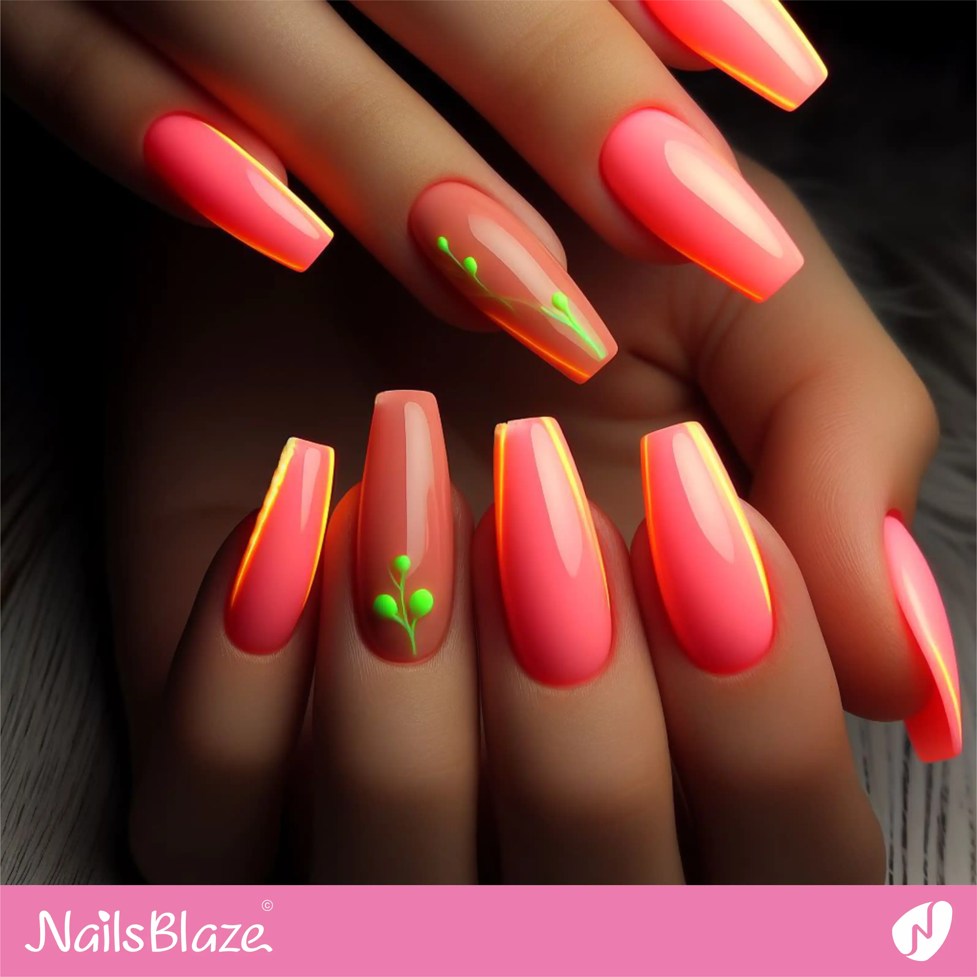 Peach Fuzz Pastel Neon Nails| Color of the Year 2024 - NB-D-157