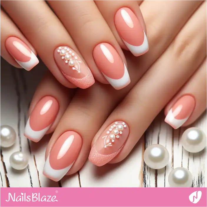 Peach Fuzz French Nails | Color of the Year 2024 - NB-D-180