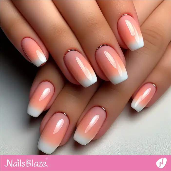 Peach Fuzz Ombre  Nail Design | Color of the Year 2024 - NB-D-193