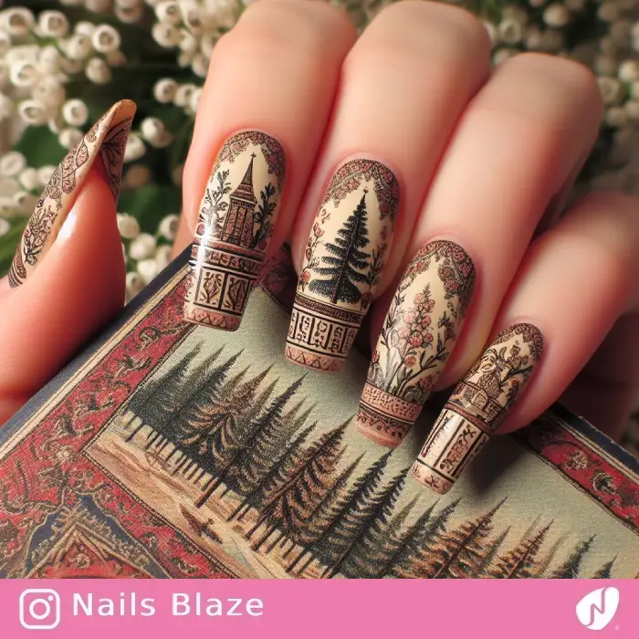 Nature-inspired Baluch Nails | Persian | Tribal - NB900