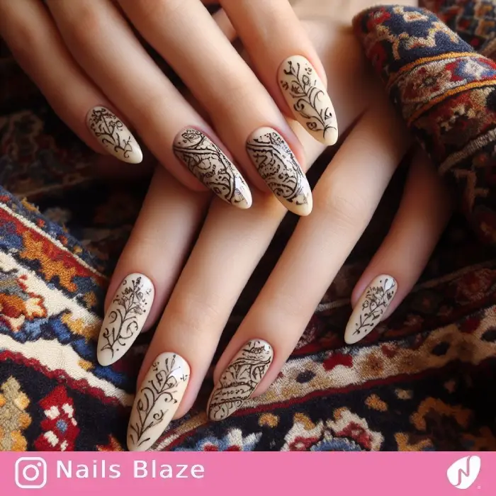 Plant-inspired Baluch Nails | Persian | Tribal - NB922