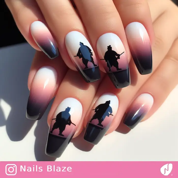 Japanese Sumo-inspired Nails | Cultural - NB1024