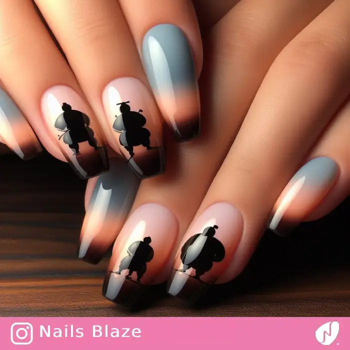 Japanese Sumo-inspired Nails | Cultural - NB1025