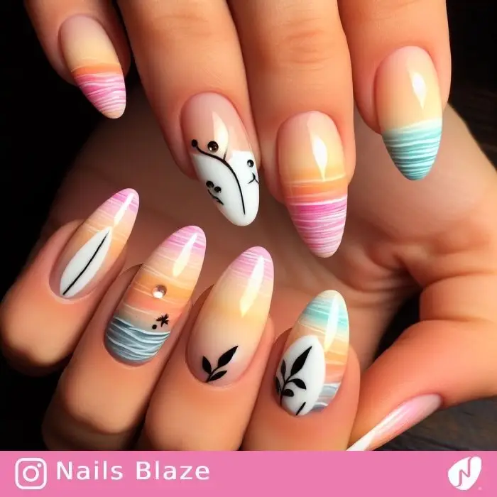 Colorful Surfing Nails | Sport | Travel and Tourism - NB955