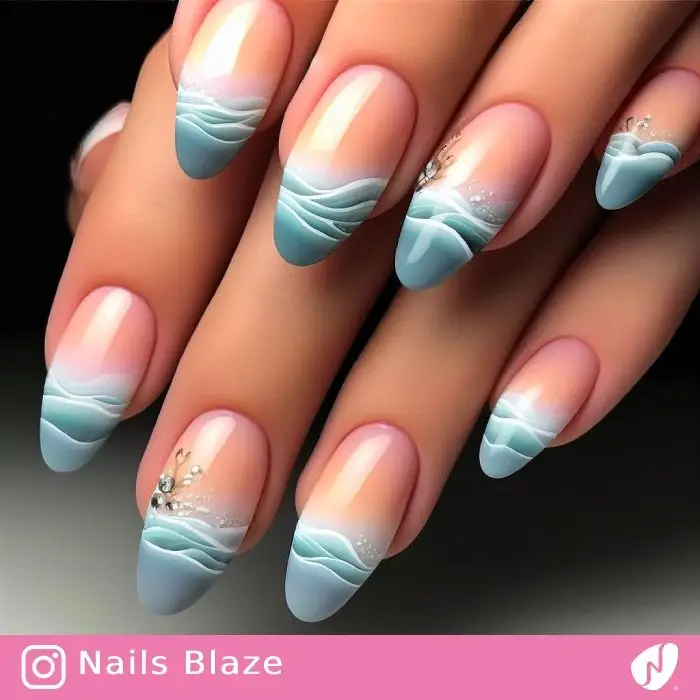 Wave Surfing Nail Design | Sport | Travel and Tourism - NB964