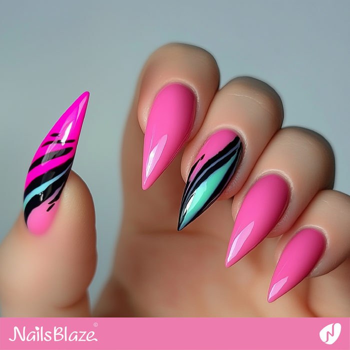 Hot Pink Nails for Party | Hot Pink Nails Design- NB7620