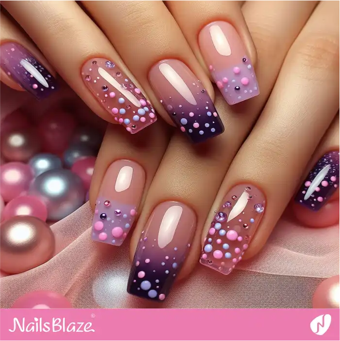 Glossy Cute Polka Dot Nails Design | Dot Nails - NB4497