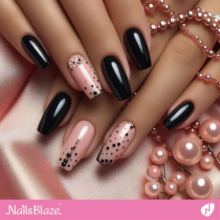 Elegant Pink Nails with Tiny Dots | Dot Nails - NB4438