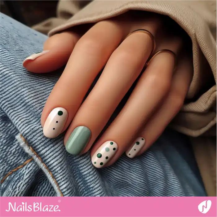 Minimal Polka Dots Nails Design | Dot Nails - NB4458