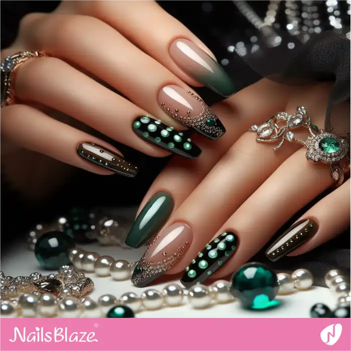 Luxury Nails with Polka Dots | Dot Nails - NB4459