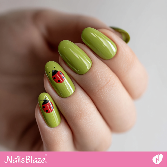 Simple Ladybug Nails Design | Ladybug Nails- NB8268
