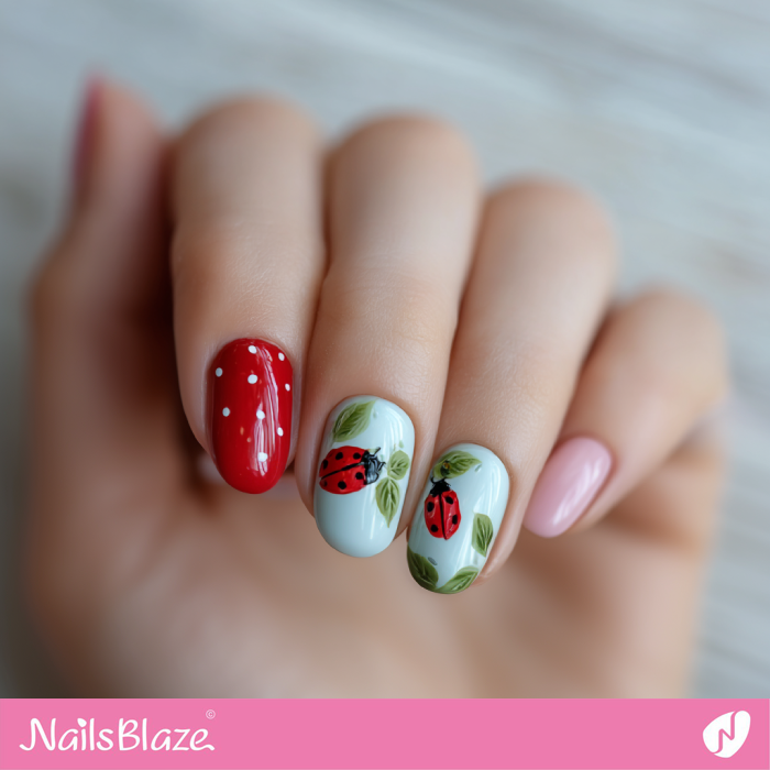 Vintage Ladybug Nails | Ladybug Nails- NB8263