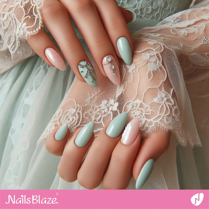 Bright Pastel Nails for Spring | Shimmer Nails - NB4161