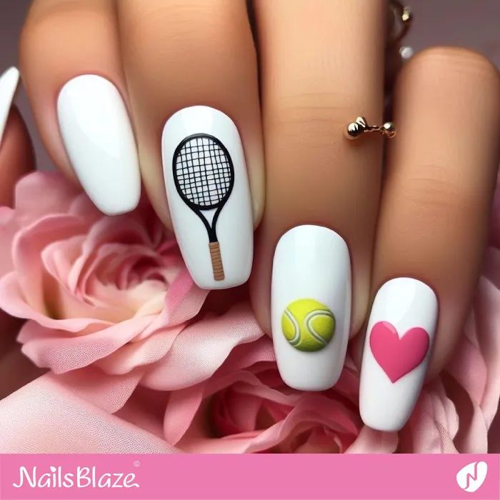 Tennis Love Nail Design | Sports Nails - NB3312