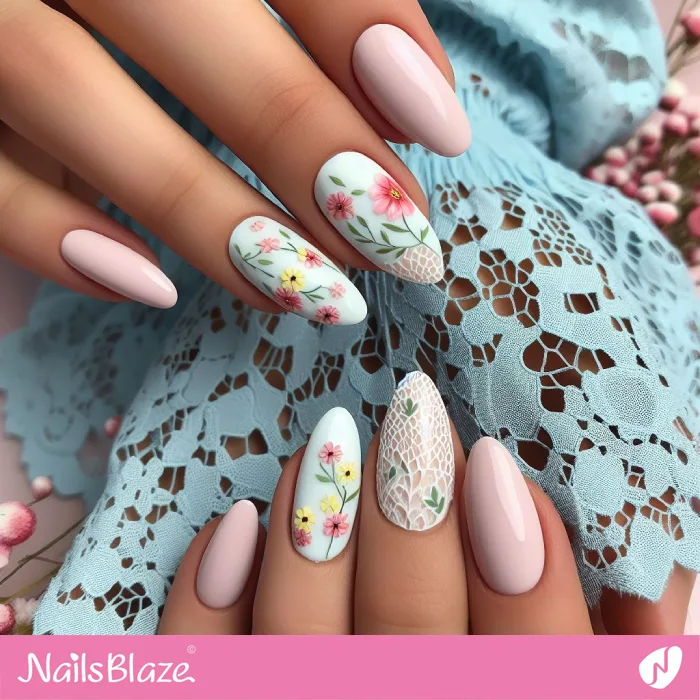Bright Nails with Spring Flowers | Spring Nails - NB3841