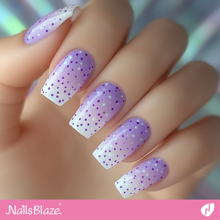 Abstract Ombre Nails with Dots | Spring Pastel Nails- NB7905