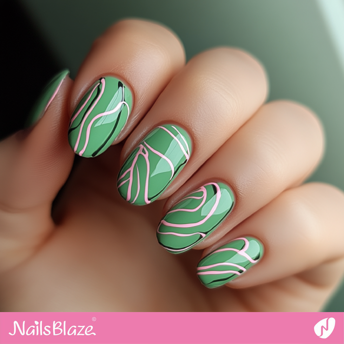 Pastel Pink Swirls for an Abstract Nail Look | Spring Pastel Nails- NB7907