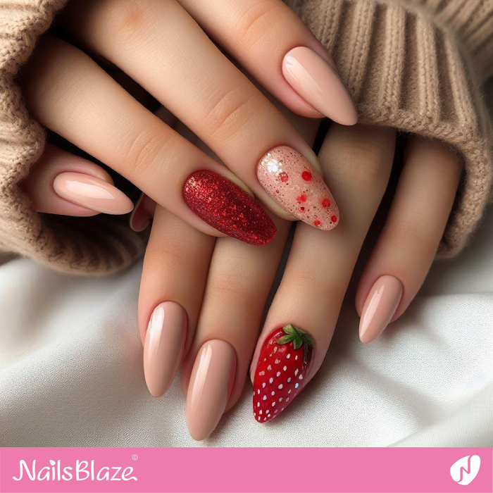 Summer Nail Design with Strawberry | Summer Nails - NB5221