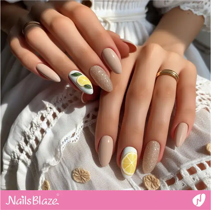 Lemon Nail Design for Summer | Summer Nails - NB5222