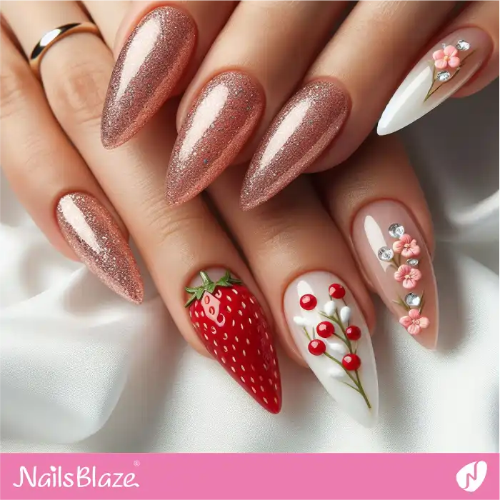 Embellished Summer Nail Design | Summer Nails - NB5223