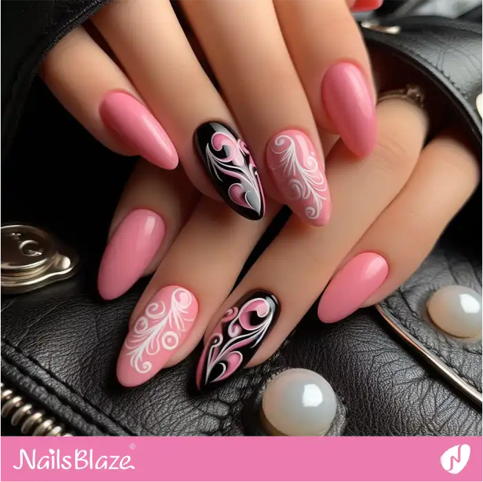 Nails with Swirl Accents | Swirl Nails - NB4535