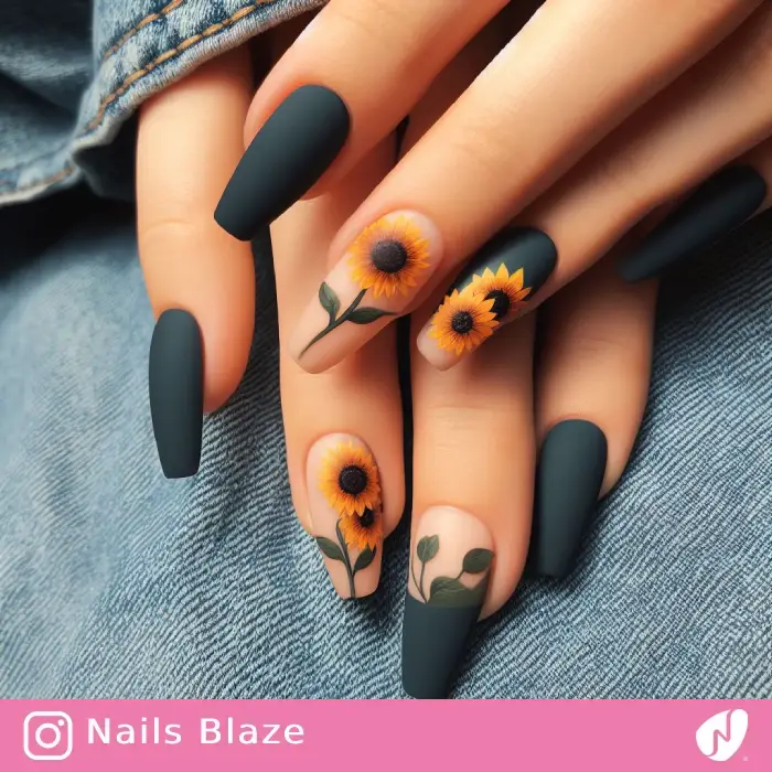 Sunflower Nails | Thanksgiving | Holiday- NB1029