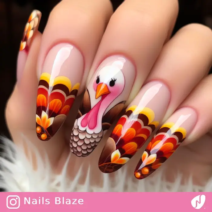 Turkey Nail Design | Thanksgiving | Holiday- NB1036