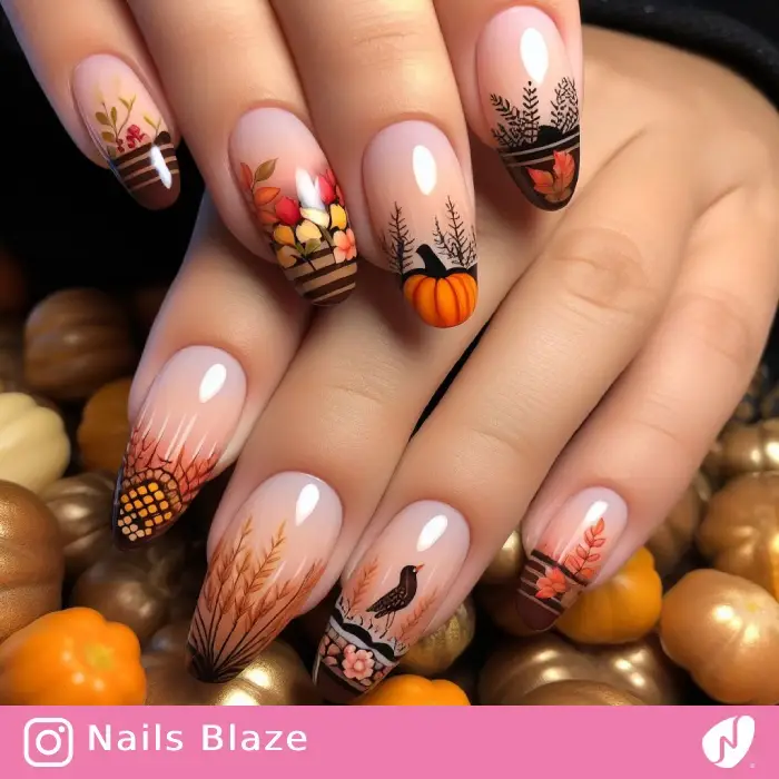 Harvest Season Nails | Thanksgiving | Holiday- NB1038