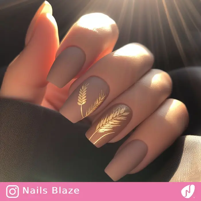 Wheat Nail Design | Thanksgiving | Holiday- NB1044