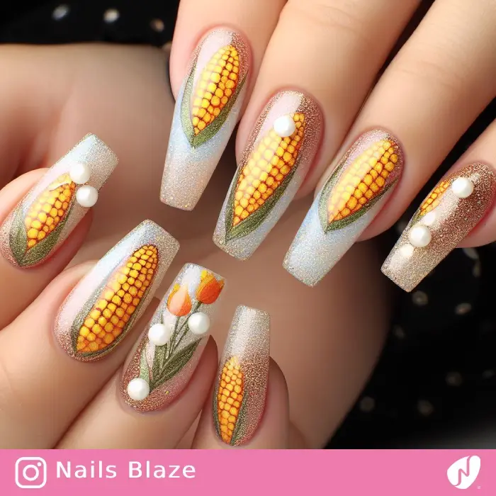 Corn Nails | Thanksgiving | Holiday- NB1045