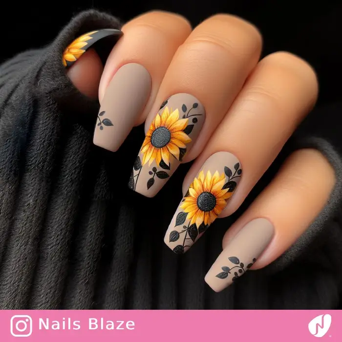 Sunflower Nails | Thanksgiving | Holiday- NB1046