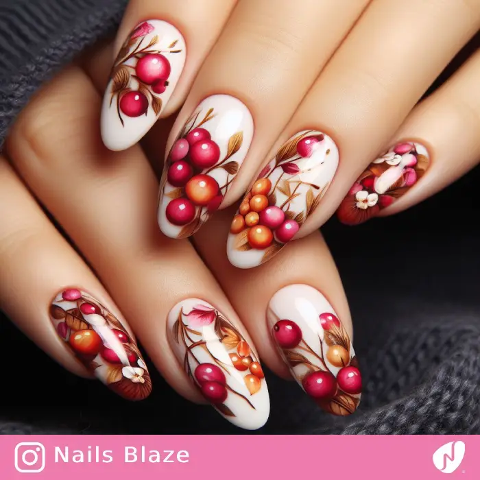 Cranberry Nails | Thanksgiving | Holiday- NB1053