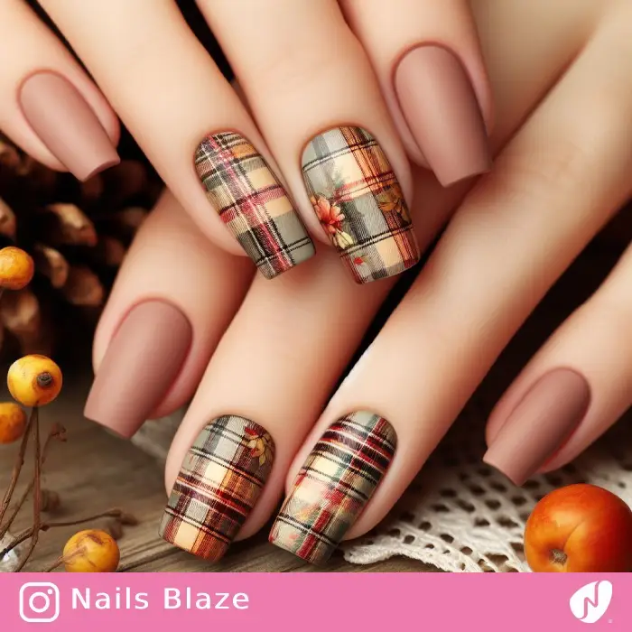 Plaid Nails | Thanksgiving | Holiday- NB1065